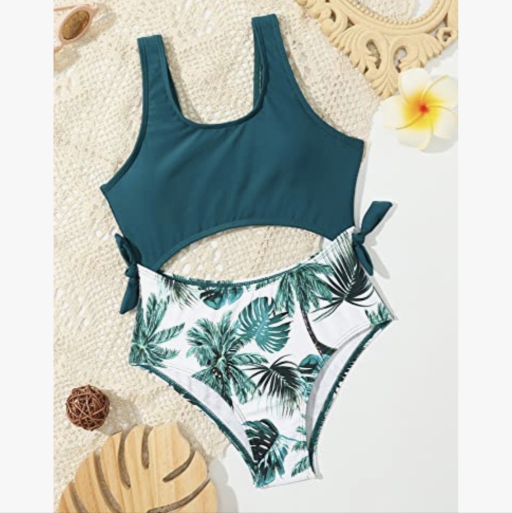 SEAUR | girls tropical one piece swimsuit